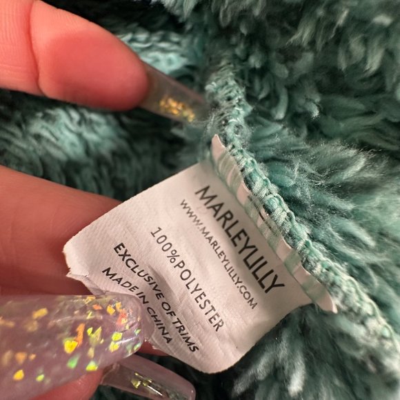 Marleylilly Pullover Cozy‎ Sweater S/M Green High Neck Zipper Polyester - Picture 8 of 13